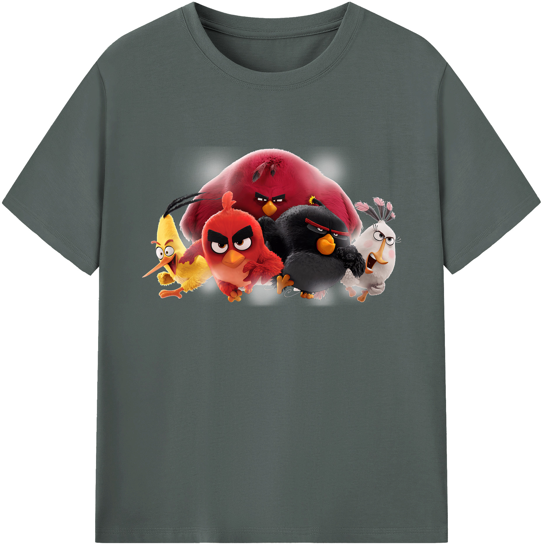 （画像用） Angry Birds アングリーバード 綿100％ メンズ半袖Tシャツ｜肌触りやわらか＆通気性